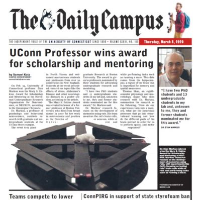 UConn professor wins mentoring award